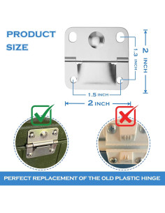 Juego de Bisagras de Acero Inoxidable VEEBELL para Cooler Coleman 2
