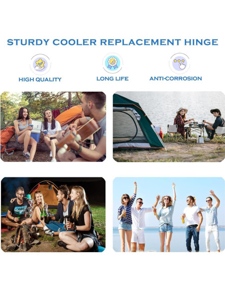 Juego de Bisagras de Acero Inoxidable VEEBELL para Cooler Coleman