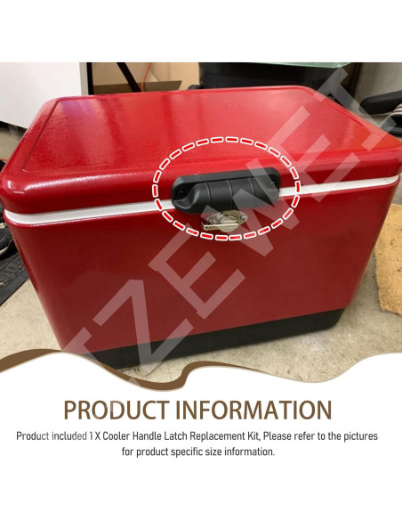 Pestillo de Mango de Enfriador LIZEWEI 54 Qt Acero Reemplazo