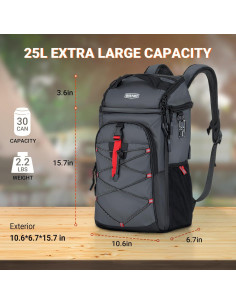 Mochila Enfriadora Impermeable Overmont 30L para Camping 2