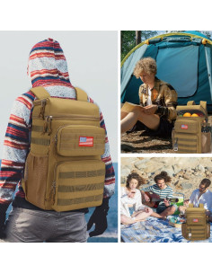 Mochila Táctica Enfriadora ATRIPACK 25L Impermeable Marrón 2