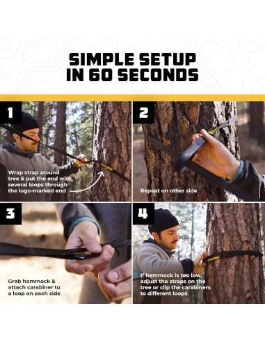 Hamacas de Camping Wise Owl Outfitters Duo - Set de 2 Adultos y Niños