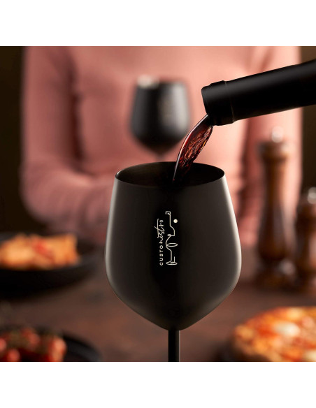 Vasos de Vino de Acero Inoxidable Gusto Nostro - 532 ml - Juego de 2