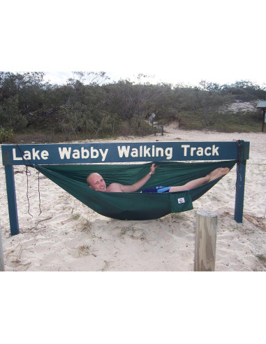 Hamaca Bliss Individual Verde - Camping 300x150 cm 160 kg