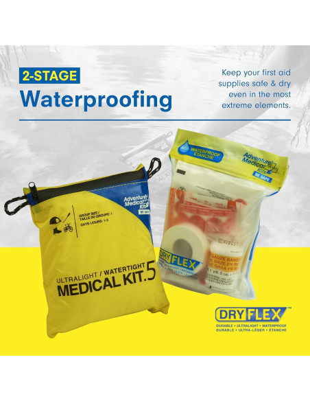 Kit Médico Ultraligero Impermeable Aventura 1 Persona 1-2 Días