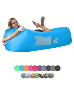 Sofá Hamaca Inflable WEKAPO Portátil Impermeable Azul 208cm