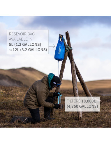 Purificador de Agua Gravity-Fed LifeStraw Mission 12L