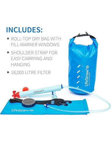 Purificador de Agua Gravity-Fed LifeStraw Mission 12L