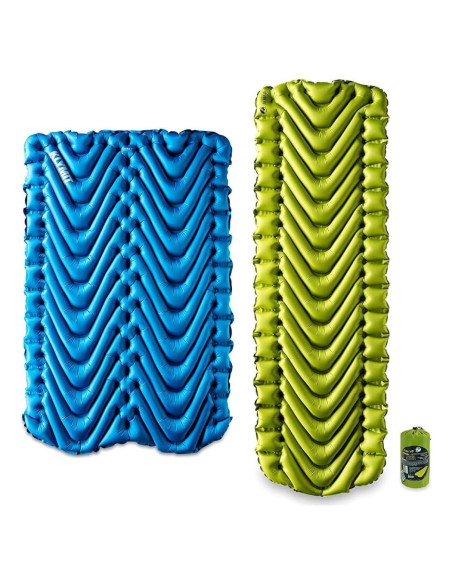 Klymit Almohadilla Aislada Doble V + Estática V2 para Acampar