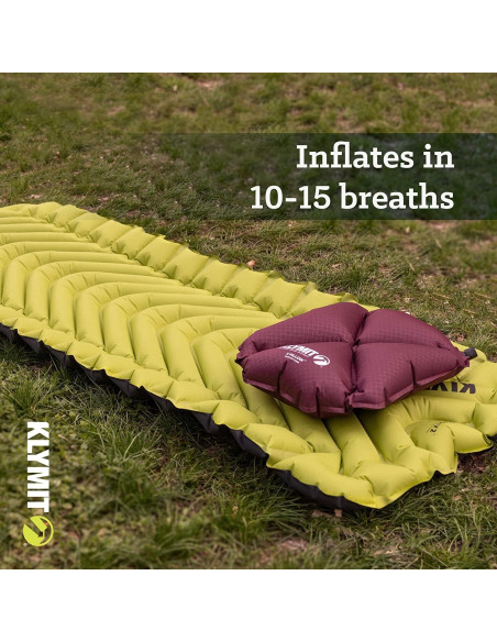 Klymit Almohadilla Aislada Doble V + Estática V2 para Acampar