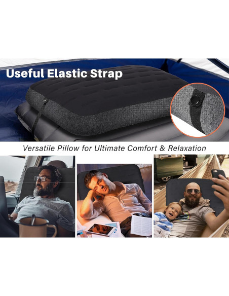 Almohada de Camping Inflable TREKOLOGY ALUFT Ultra 60x38 cm Gris