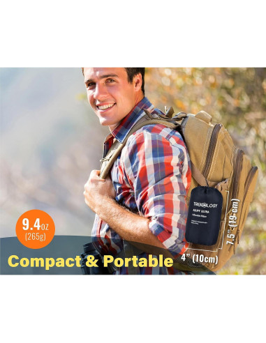 Almohada de Camping Inflable TREKOLOGY ALUFT Ultra 60x38 cm Gris