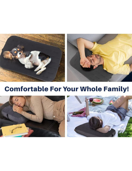 Almohada de Camping Inflable TREKOLOGY ALUFT Ultra 60x38 cm Gris