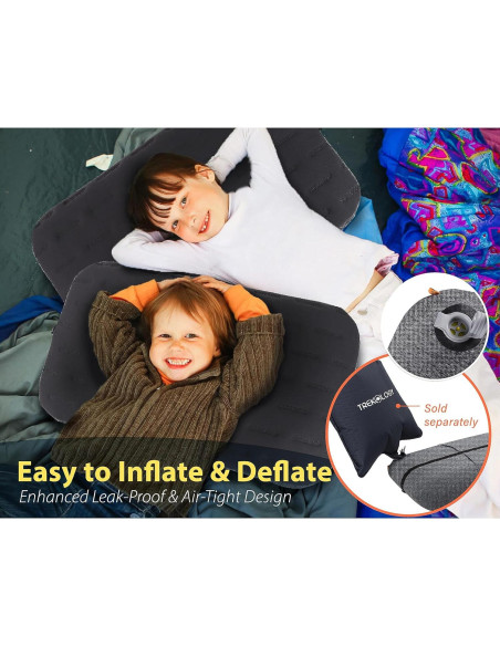 Almohada de Camping Inflable TREKOLOGY ALUFT Ultra 60x38 cm Gris
