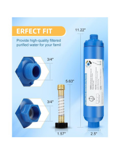 Filtro de Agua Inline Dollate para RV - 4 Unidades, 3997.5 L 2