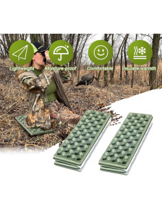 Cojín de Asiento Portátil ZAIXIA 2pack Verde Militar 2