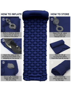 Colchón Inflable Airspirit 220x70cm con Almohada y Bomba 2