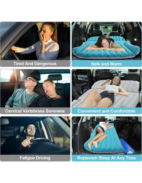 Colchón Inflable SUV KMZ Doble Cara 192x128 cm con Bomba