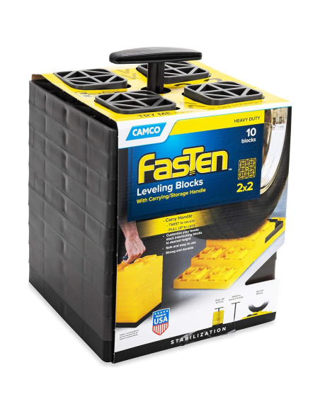 Bloques de Nivelación Camco FasTen para RV - Paquete de 10
