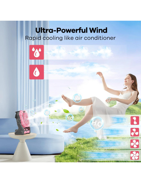 Ventilador de Nebulización DOWILLDO X29 30000mAh Rosa