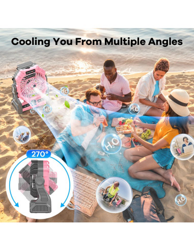 Ventilador de Nebulización DOWILLDO X29 30000mAh Rosa