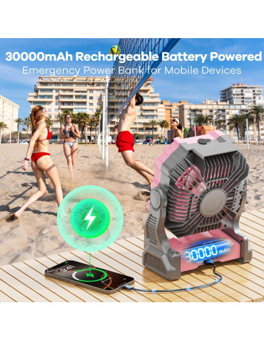 Ventilador de Nebulización DOWILLDO X29 30000mAh Rosa