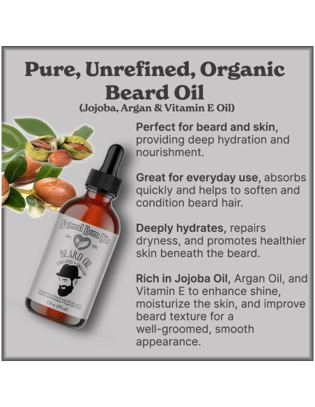 Aceite para Barba Natural Born Oils 3.78L Orgánico Vitamina E