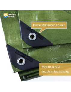 Lona de Protección Pesada GUARD SHIELD 2.44x3.05m Verde Impermeable 2