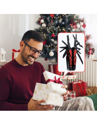 Multiherramienta BIBURY 14 en 1 con Linterna LED y Tijeras