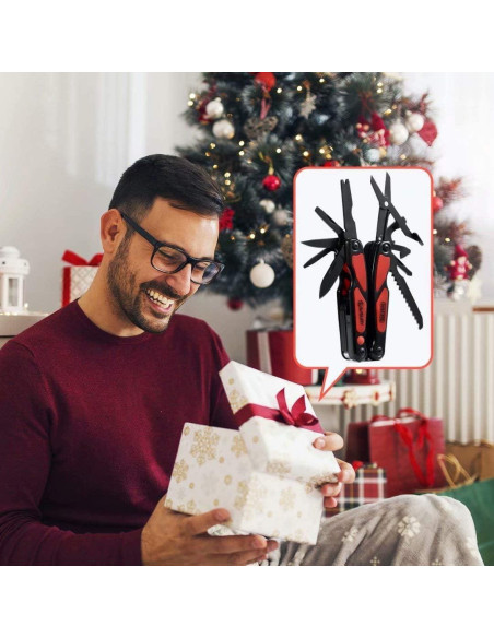 Multiherramienta BIBURY 14 en 1 con Linterna LED y Tijeras