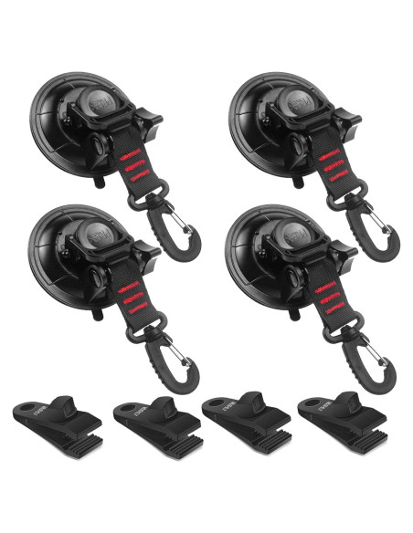 Ancla de Ventosa Vashly 4pcs Alta Resistencia 31.75kg