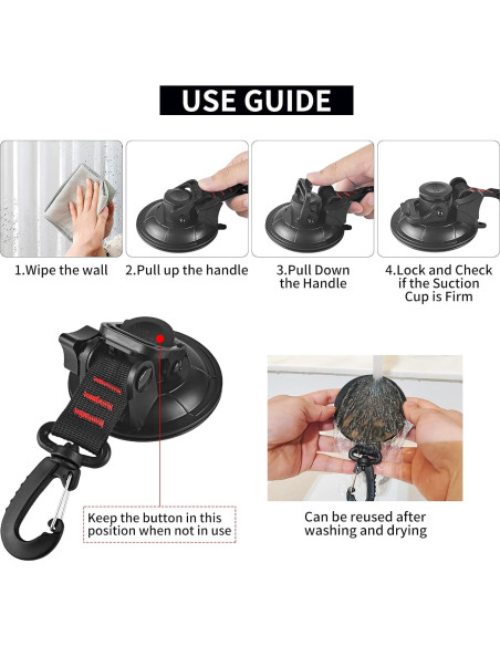 Ancla de Ventosa Vashly 4pcs Alta Resistencia 31.75kg