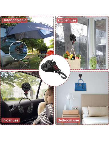 Ancla de Ventosa Vashly 4pcs Alta Resistencia 31.75kg