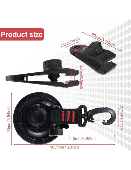 Ancla de Ventosa Vashly 4pcs Alta Resistencia 31.75kg