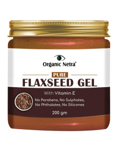 Gel de Linaza Orgánico Netra con Vitamina E 200 g - Nutre Cabello y Piel