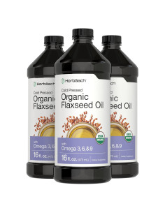 Aceite de Semilla de Lino Orgánico Horbach 3 x 473 ml Omega 3, 6, 9