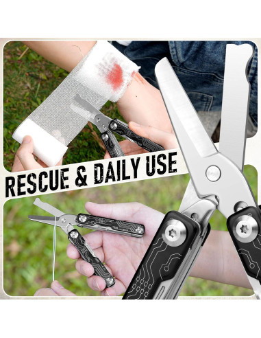 Tijeras Multiherramienta BIBURY 9 en 1 Plegable Acero Inoxidable