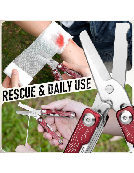 Tijeras Multiherramienta BIBURY 9 en 1 Plegable Acero Inoxidable Tijeras Multiherramienta BIBURY 9 en 1 Plegable Acero Inoxidable