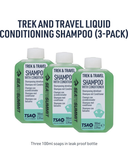 Champú Líquido Acondicionador Sea to Summit 3x100ml Viaje