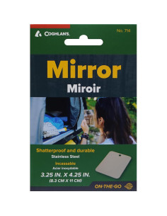 Espejo Irrompible Coghlan's Acero Inoxidable 10.8x8.3cm Negro 2