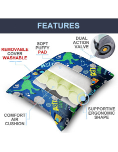 Almohada Inflable RIOYALO Dinosaurio Espacial para Niños 2