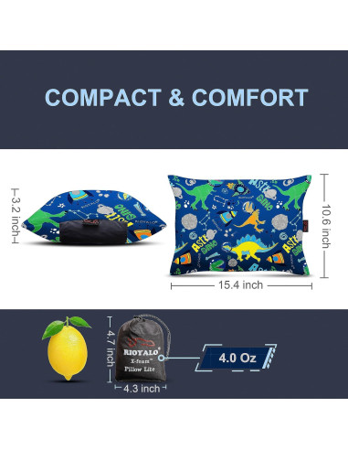 Almohada Inflable RIOYALO Dinosaurio Espacial para Niños