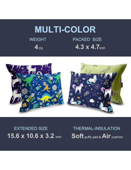 Almohada Inflable RIOYALO Dinosaurio Espacial para Niños