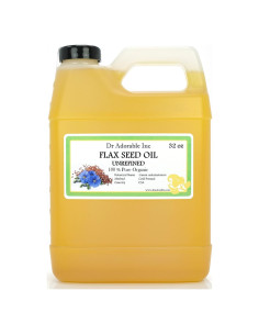 Aceite de Semilla de Lino Orgánico Dr Adorable 946 ml Prensado en Frío