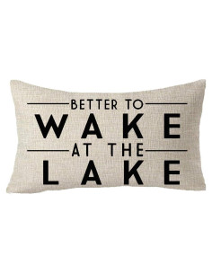 Funda de Almohada Decorativa FELENIW Algodón Lino 30x50 cm