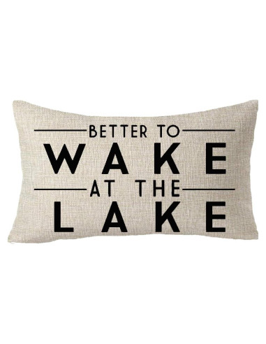 Funda de Almohada Decorativa FELENIW Algodón Lino 30x50 cm