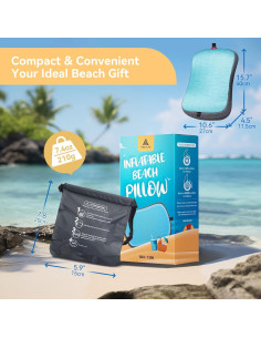 Almohada Inflable de Playa Hikenture 1208 con Funda Desmontable 2