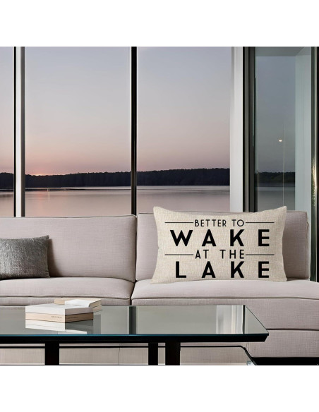 Funda de Almohada Decorativa FELENIW Algodón Lino 30x50 cm