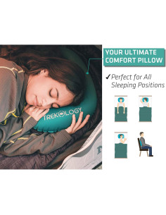 Almohada Inflable TREKOLOGY Aluft 1.0 para Camping - Azul 2