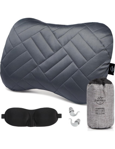 Almohada Inflable Camping OMVMO GJ-3 con Funda Lavable
